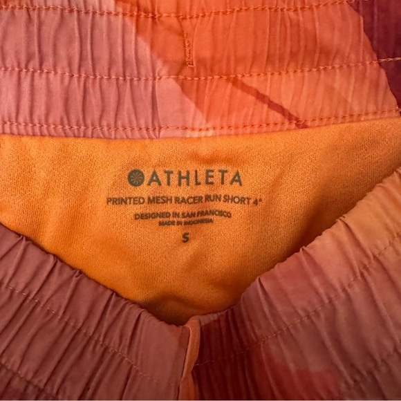 Athleta Printed Mesh Racer Run Short 4” - Picture 3 of 3